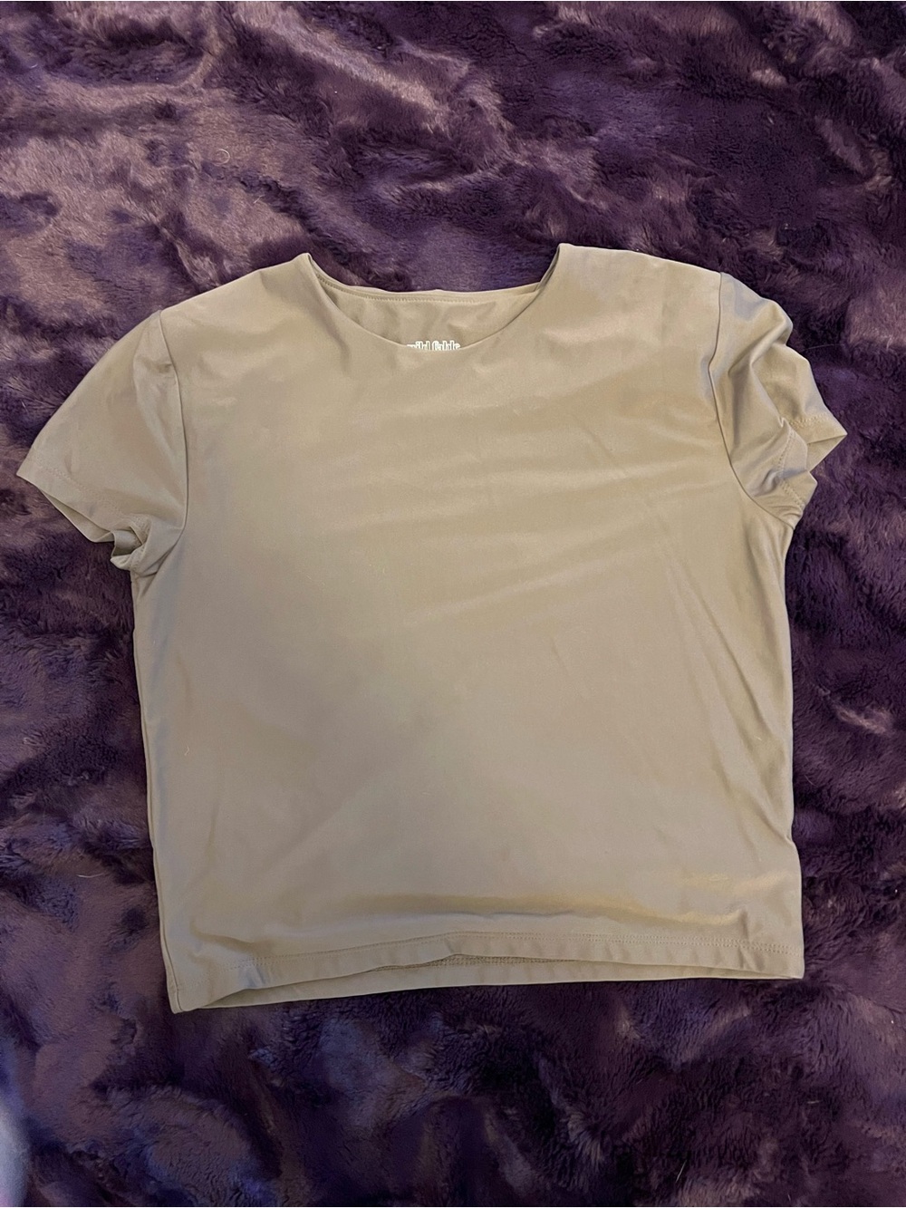 wild fable Taupe/brown Short Sleeve Crop Top